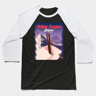 Shiga Kogen Japan to ski Baseball T-Shirt